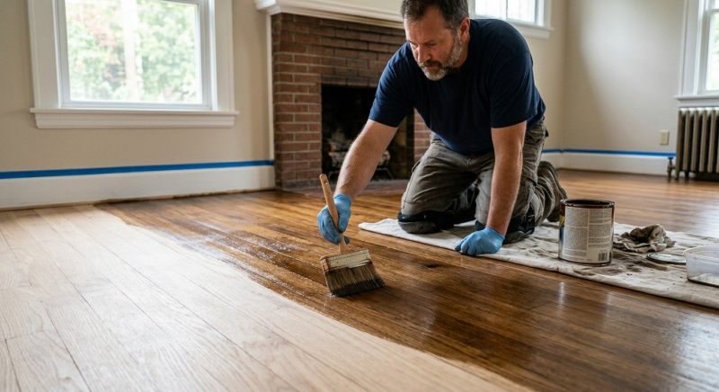 Wood Floor Staining in Alpharetta, GA